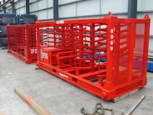 OIL & GAS SPECIALIST RACKING 6.5 T Iron rack - heli liftable with or without roof and with or without canvas sides - 4013x1684x1896 -